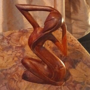 Indonesian wood carved figurine vintage..